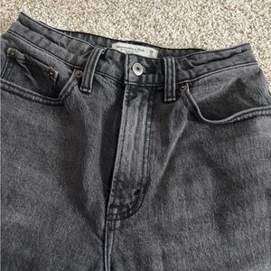 Abercrombie & Fitch Men's Charcoal Relaxed Jeans